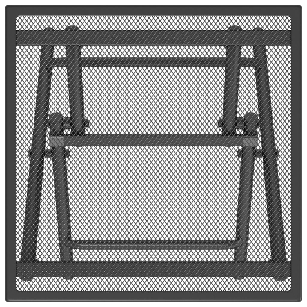 Sammenleggbart Hagebord Antrasitt 38X38X38 Cm Stål Netting