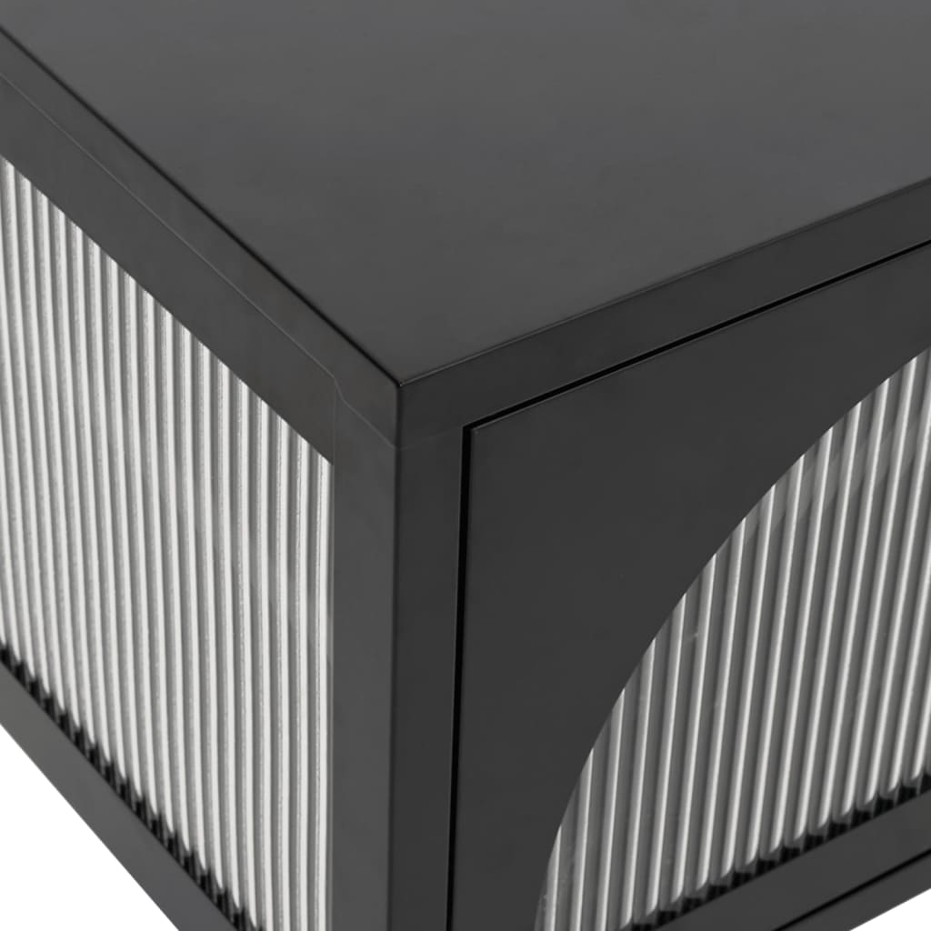 Tv-Benk Svart 105X35X50 Cm Glass Og Stål
