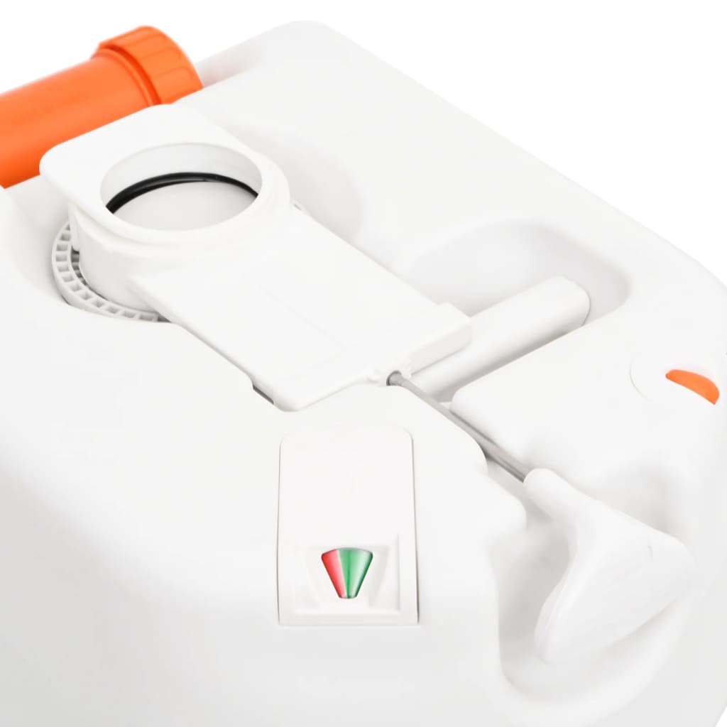 Integrert Campingtoalett Hvit 24+17 L Hdpe Og Stål