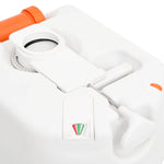 Integrert Campingtoalett Hvit 24+17 L Hdpe Og Stål