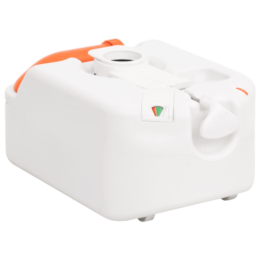 Integrert Campingtoalett Hvit 24+17 L Hdpe Og Stål