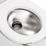 Integrert Campingtoalett Hvit 24+17 L Hdpe Og Stål