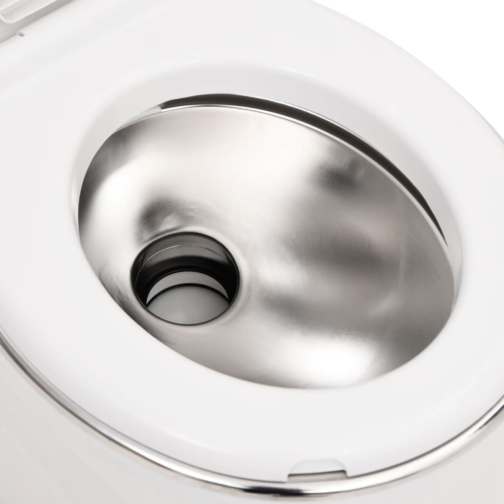Integrert Campingtoalett Hvit 24+17 L Hdpe Og Stål