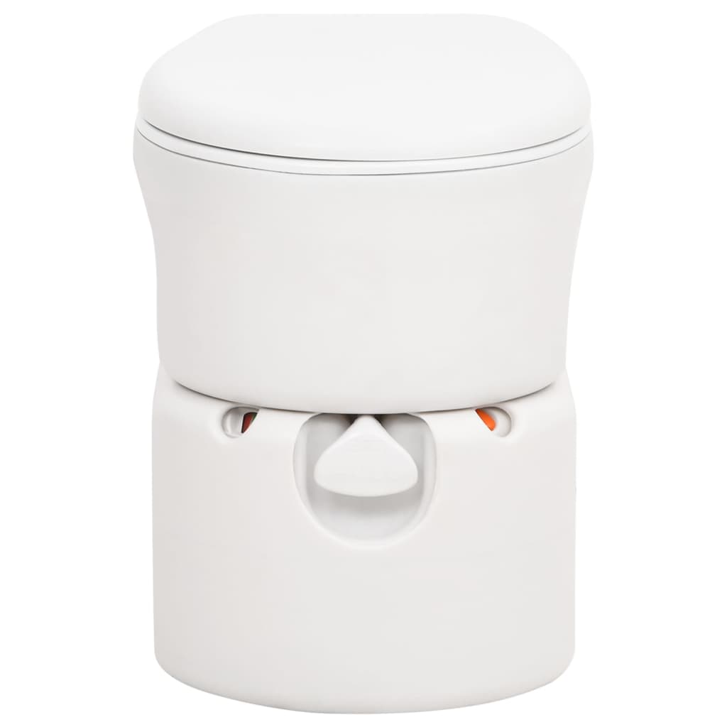 Integrert Campingtoalett Hvit 24+17 L Hdpe Og Emalje