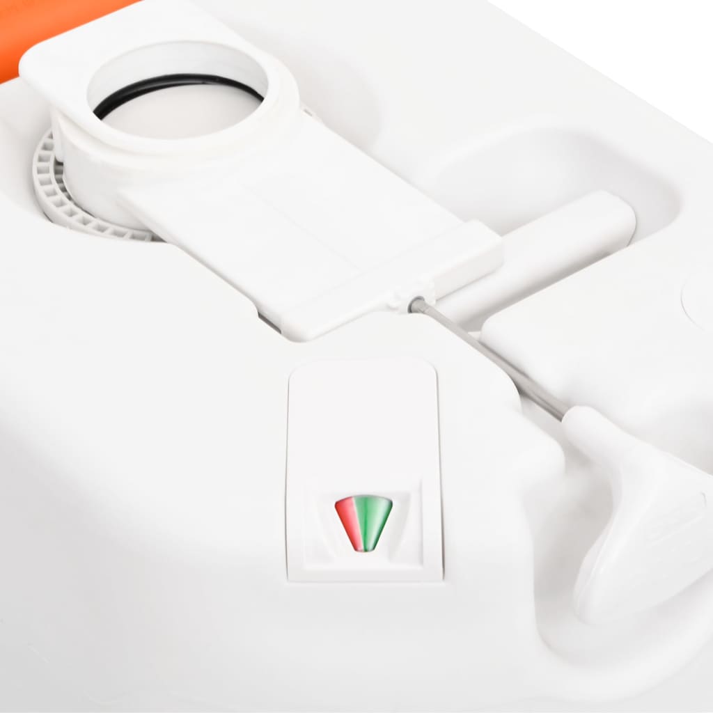 Integrert Campingtoalett Hvit 24+17 L Hdpe Og Emalje
