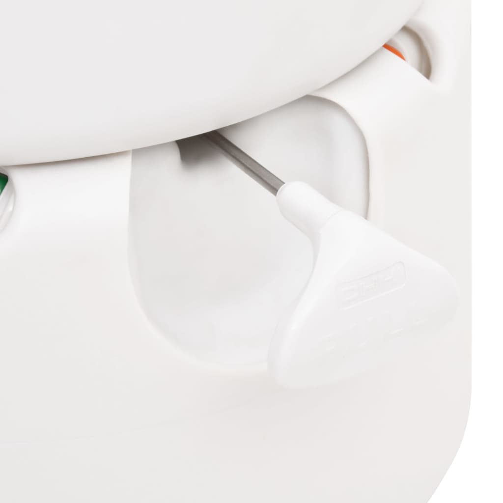 Integrert Campingtoalett Hvit 24+17 L Hdpe Og Emalje