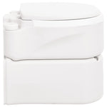 Integrert Campingtoalett Hvit 24+17 L Hdpe Og Pp