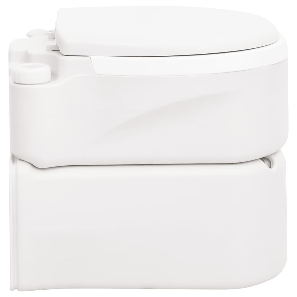 Integrert Campingtoalett Hvit 24+17 L Hdpe Og Pp