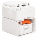 Integrert Campingtoalett Hvit 24+17 L Hdpe Og Pp