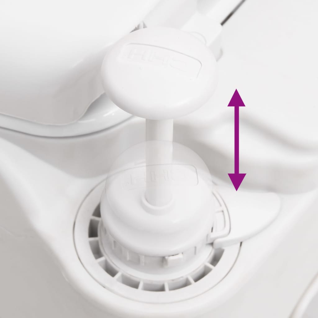 Integrert Campingtoalett Hvit 24+17 L Hdpe Og Pp