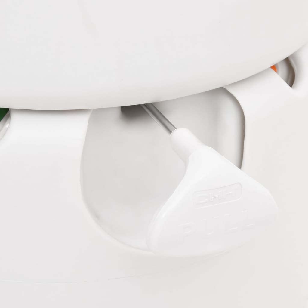 Integrert Campingtoalett Hvit 24+17 L Hdpe Og Pp