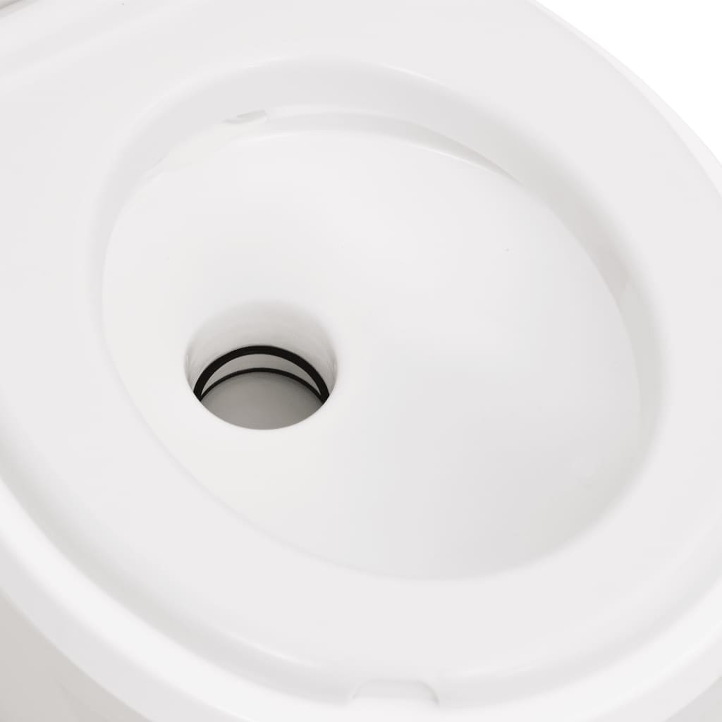 Integrert Campingtoalett Hvit 24+17 L Hdpe Og Pp