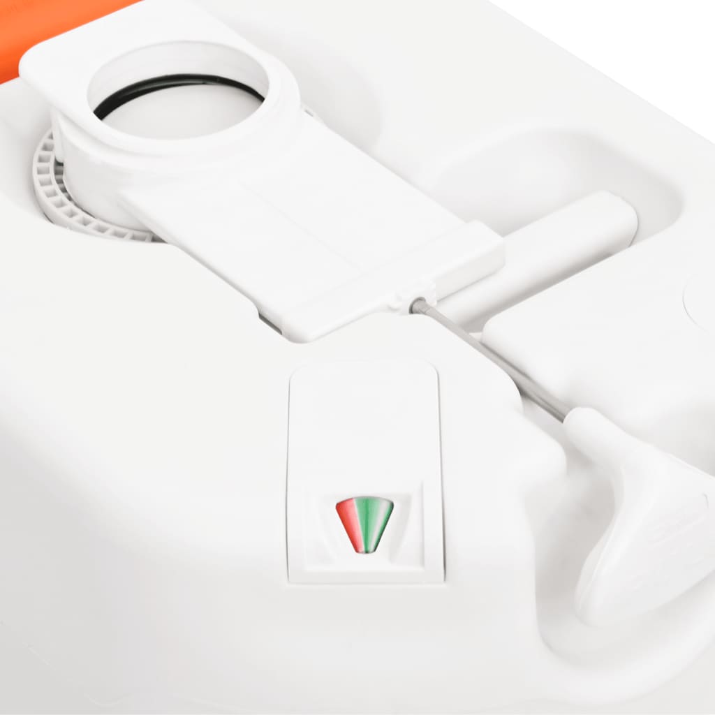 Integrert Campingtoalett Hvit 24+17 L Hdpe Og Pp