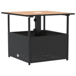 Hagebord Med Parasollhull Svart 55X55X46,5 Cm Polyrotting