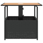 Hagebord Med Parasollhull Svart 55X55X46,5 Cm Polyrotting
