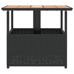 Hagebord Med Parasollhull Svart 55X55X46,5 Cm Polyrotting