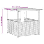 Hagebord Med Parasollhull Svart 55X55X46,5 Cm Polyrotting