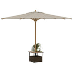 Hagebord Med Parasollhull Brun 55X55X46,5 Cm Polyrotting