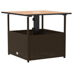 Hagebord Med Parasollhull Brun 55X55X46,5 Cm Polyrotting