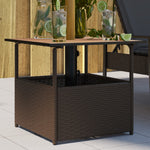 Hagebord Med Parasollhull Brun 55X55X46,5 Cm Polyrotting