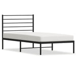 Sengeramme I Metall Med Hodegavl Svart 90X200 Cm