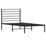 Sengeramme I Metall Med Hodegavl Svart 90X200 Cm