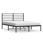 Sengeramme I Metall Med Hodegavl Svart 120X190 Cm