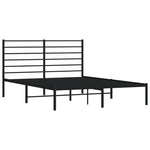 Sengeramme I Metall Med Hodegavl Svart 120X190 Cm