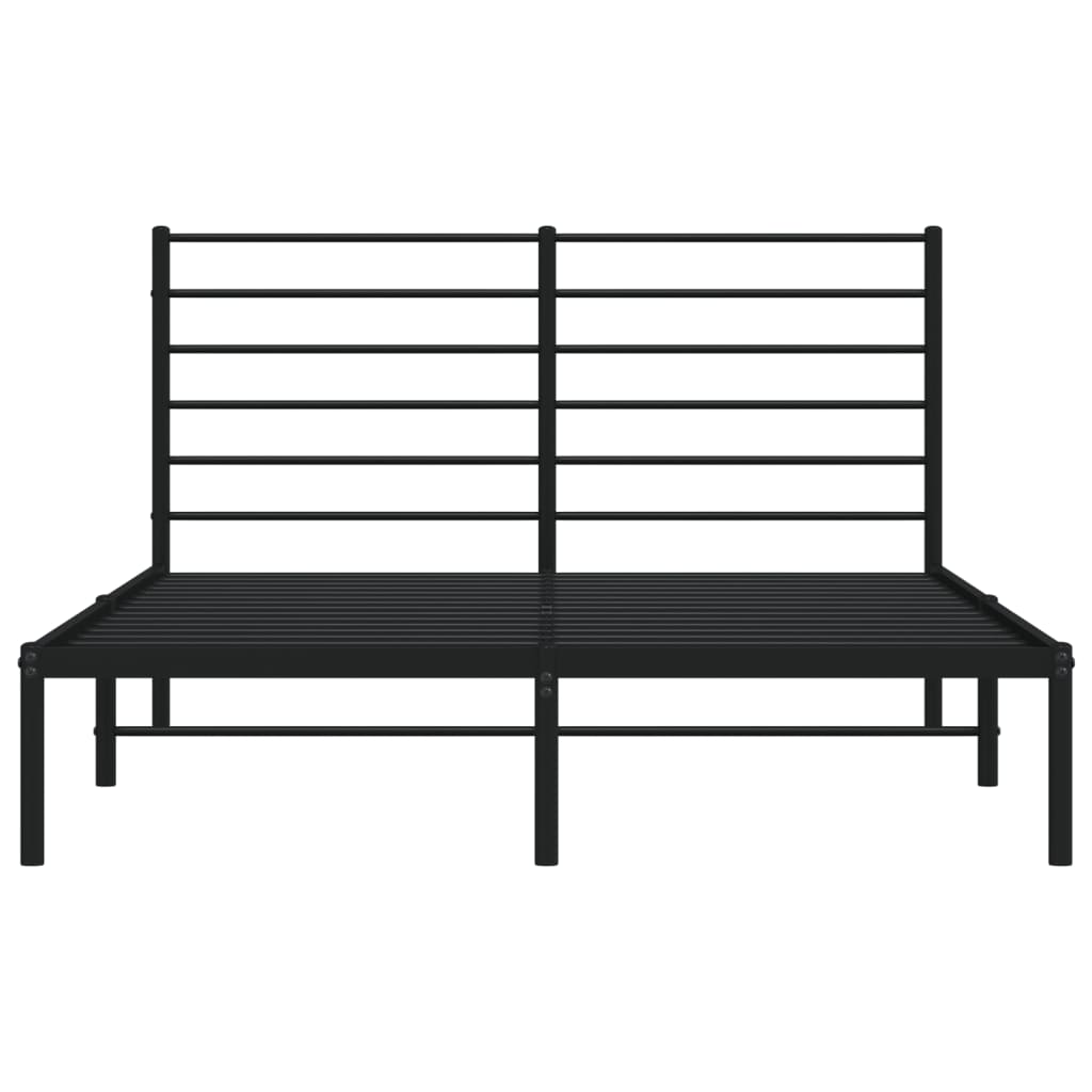 Sengeramme I Metall Med Hodegavl Svart 120X190 Cm
