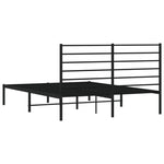 Sengeramme I Metall Med Hodegavl Svart 120X190 Cm