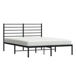 Sengeramme I Metall Med Sengegavl Svart 140X200 Cm