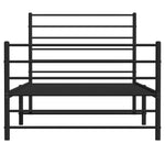 Sengeramme I Metall Med Hode- Og Fotgavl Svart 80X200 Cm