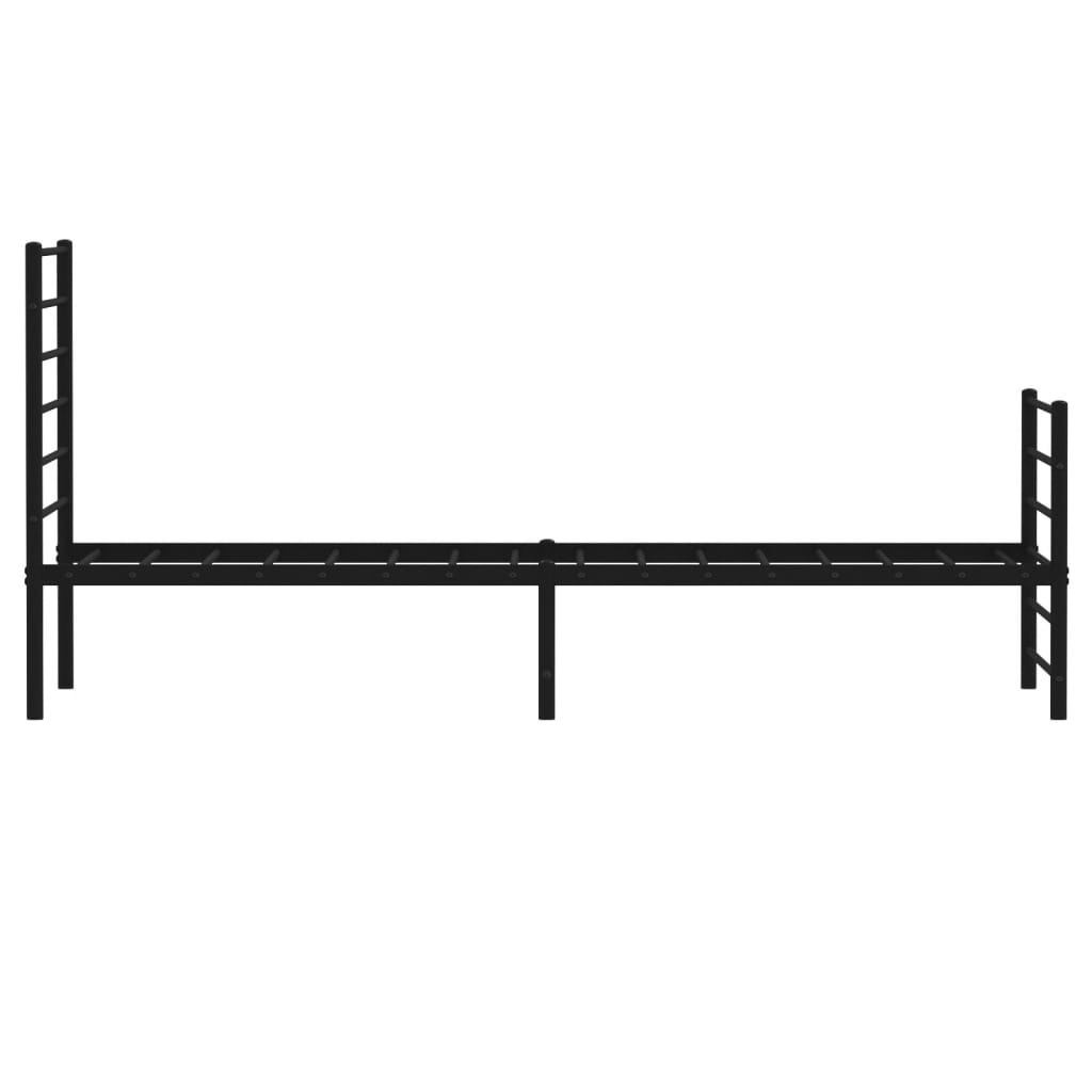 Sengeramme I Metall Med Hode- Og Fotgavl Svart 80X200 Cm