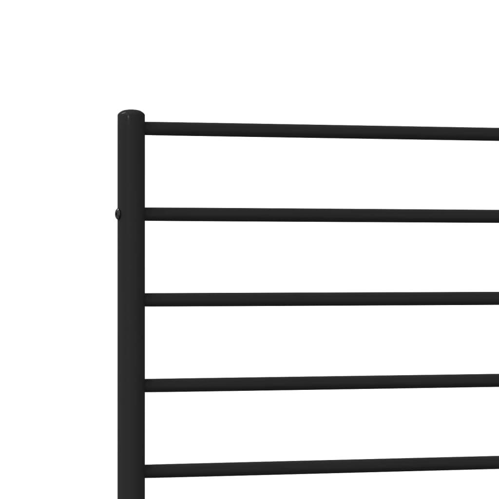 Sengeramme I Metall Med Hode- Og Fotgavl Svart 80X200 Cm