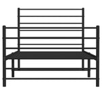 Sengeramme I Metall Med Hode- Og Fotgavl Svart 90X200 Cm
