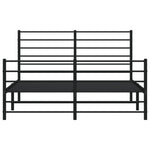 Sengeramme I Metall Med Hode- Og Fotgavl Svart 140X190 Cm