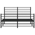 Sengeramme I Metall Med Hode- Og Fotgavl Svart 140X200 Cm