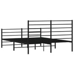 Sengeramme I Metall Med Hode- Og Fotgavl Svart 140X200 Cm