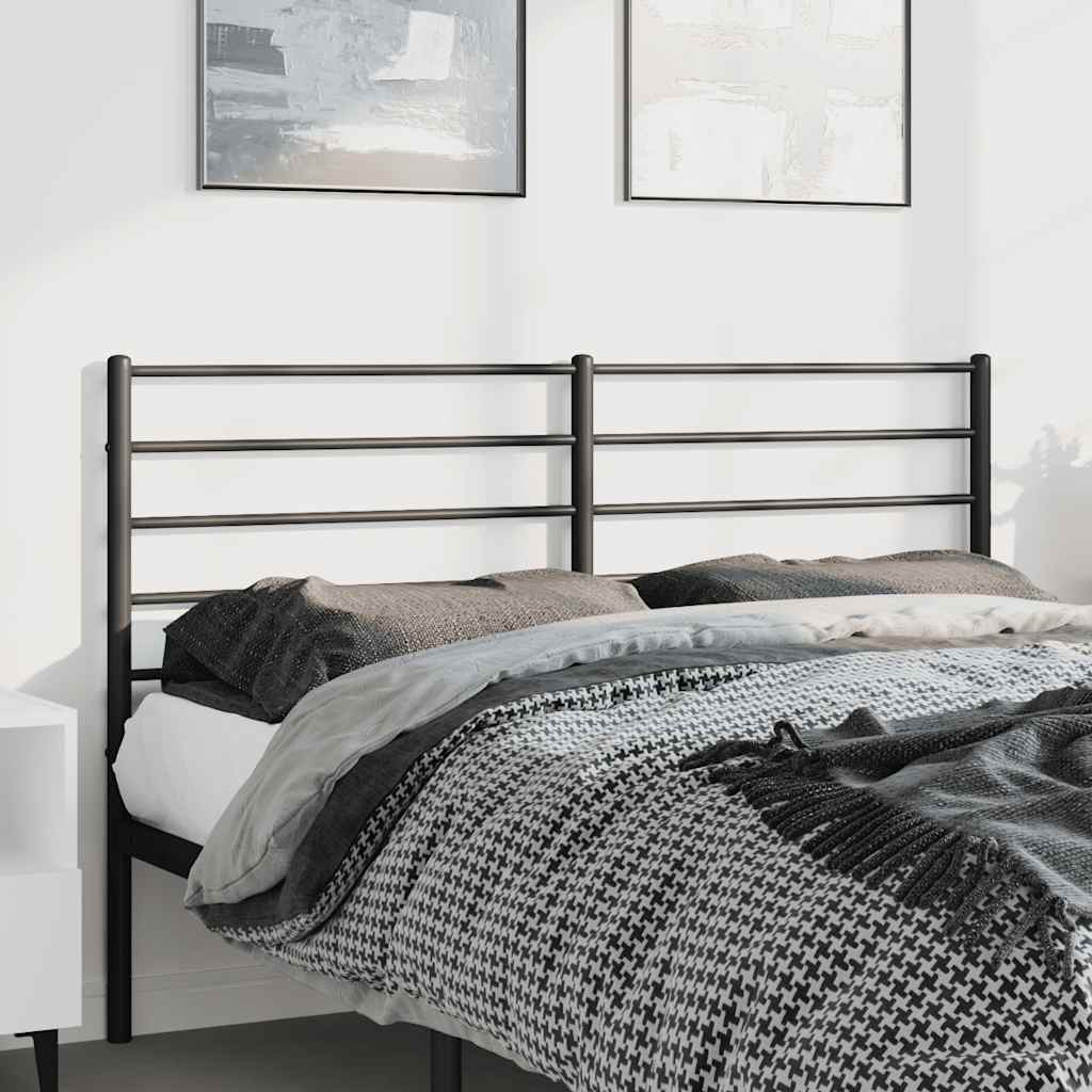 Utskiftbar Sengegavl I Metall Svart 135 Cm