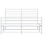 Sengeramme I Metall Med Hode- Og Fotgavl Hvit 120X200 Cm