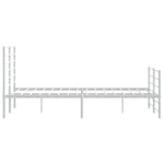 Sengeramme I Metall Med Hode- Og Fotgavl Hvit 120X200 Cm