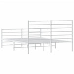Sengeramme I Metall Med Hode- Og Fotgavl Hvit 120X200 Cm