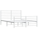 Sengeramme I Metall Med Hode- Og Fotgavl Hvit 140X190 Cm