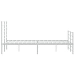 Sengeramme I Metall Med Hode- Og Fotgavl Hvit 140X190 Cm