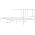 Sengeramme I Metall Med Sengegavl Hvit 160X200 Cm