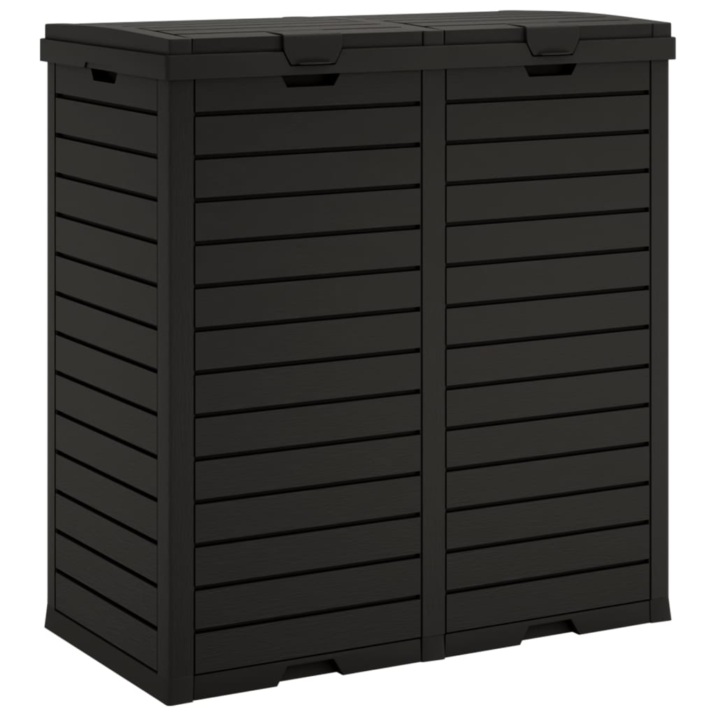 Utendørs Søppelkasse Svart 78X41X86 Cm Polypropylen