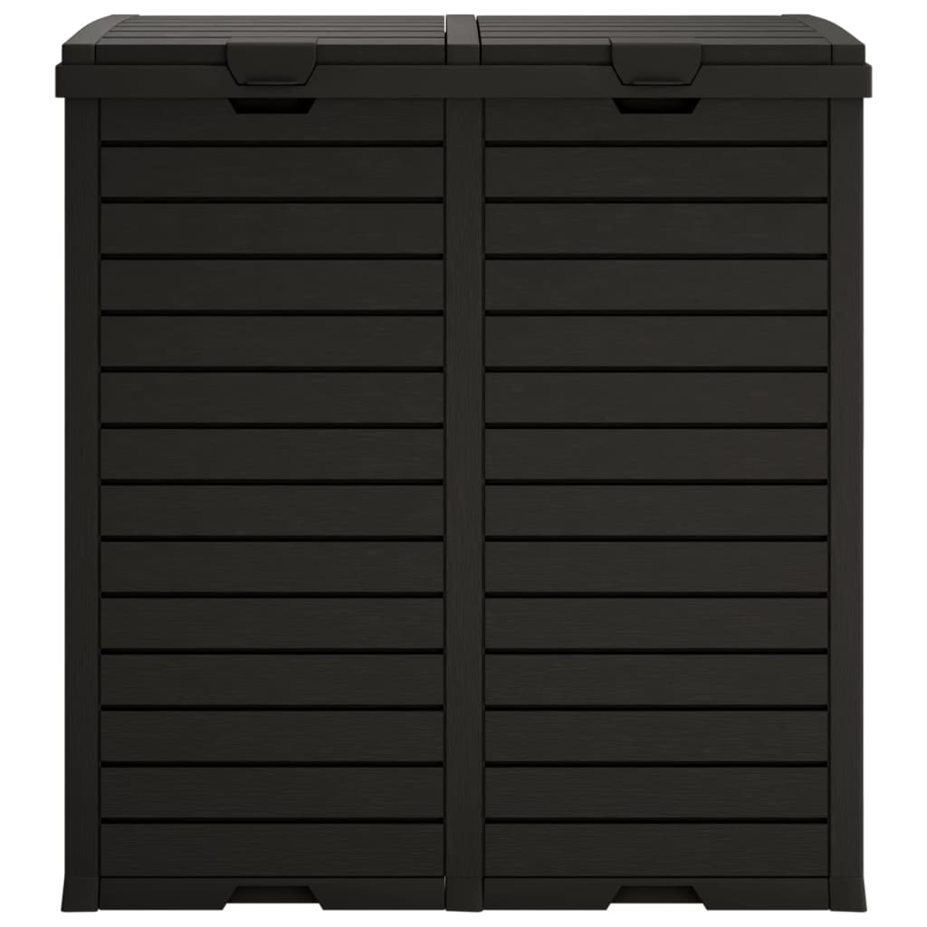 Utendørs Søppelkasse Svart 78X41X86 Cm Polypropylen