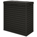 Utendørs Søppelkasse Svart 78X41X86 Cm Polypropylen