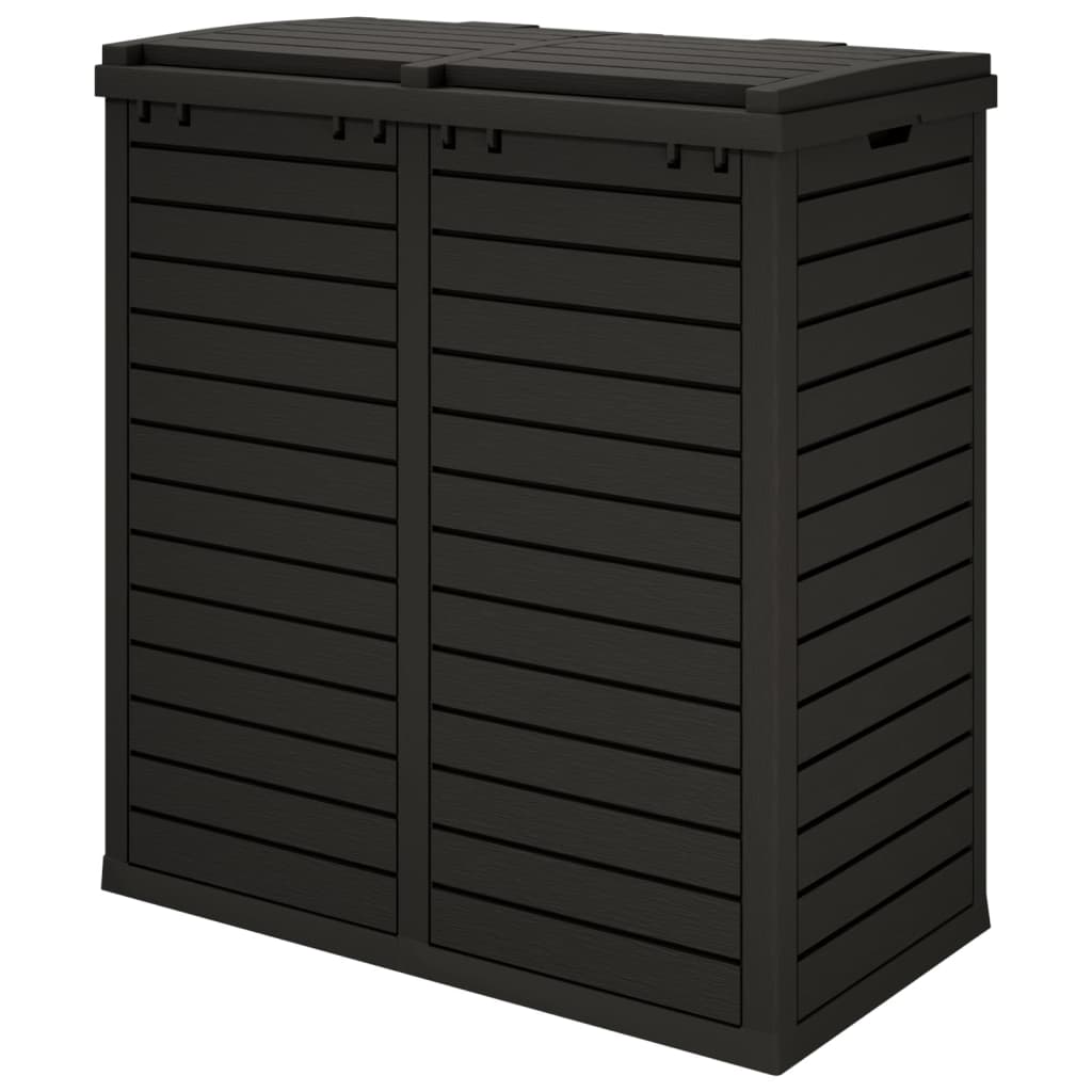 Utendørs Søppelkasse Svart 78X41X86 Cm Polypropylen