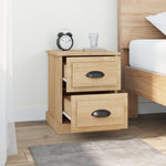 Nattbord Sonoma Eik 39X39X47,5 Cm Konstruert Tre